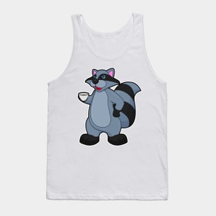 Racoon with Cup of Coffee Tank Top